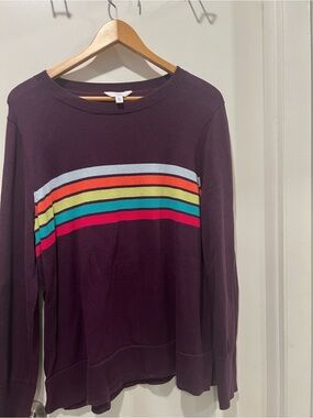 Time and Tru Plum Crewneck Sweater